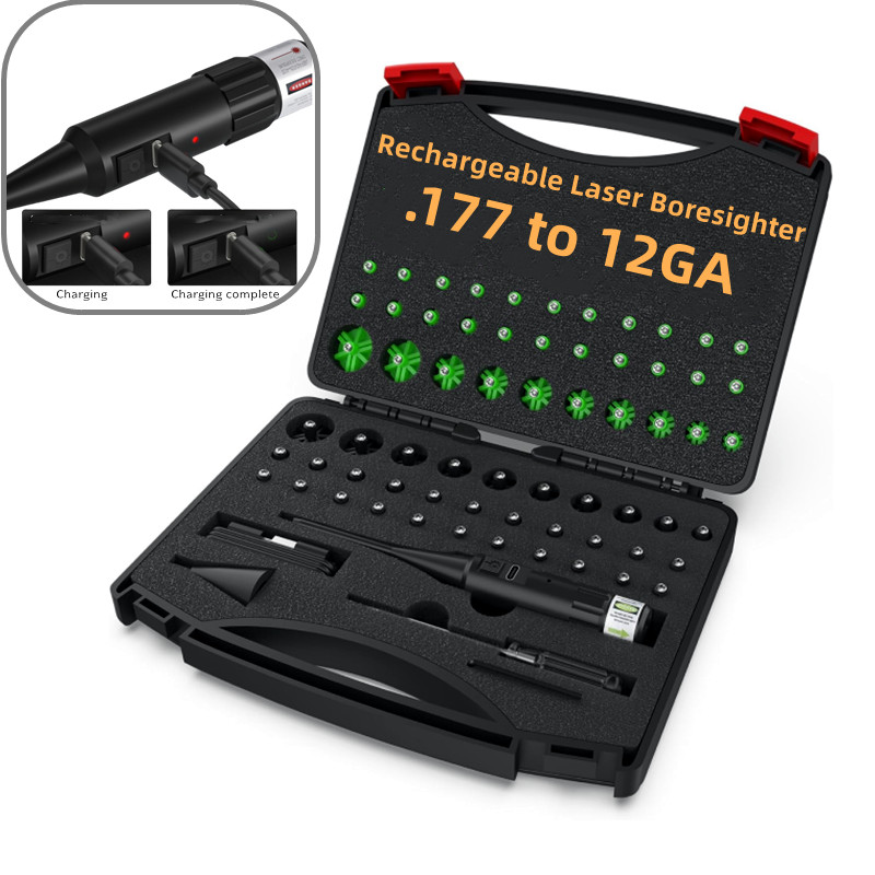 Laser Boresighter Kit - 充電式レーザーボアサイトキット 32 アダプター口径 .177 .22 から