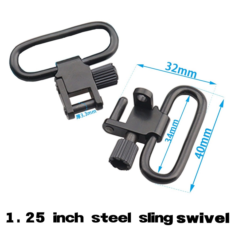 Rifle Sling Swivel - 2 個 QD スリングスイベルストラップバックルキット戦術的なライフルスリングスイベルマウントアダプター取り外し可能なスリングマウントリング屋外用