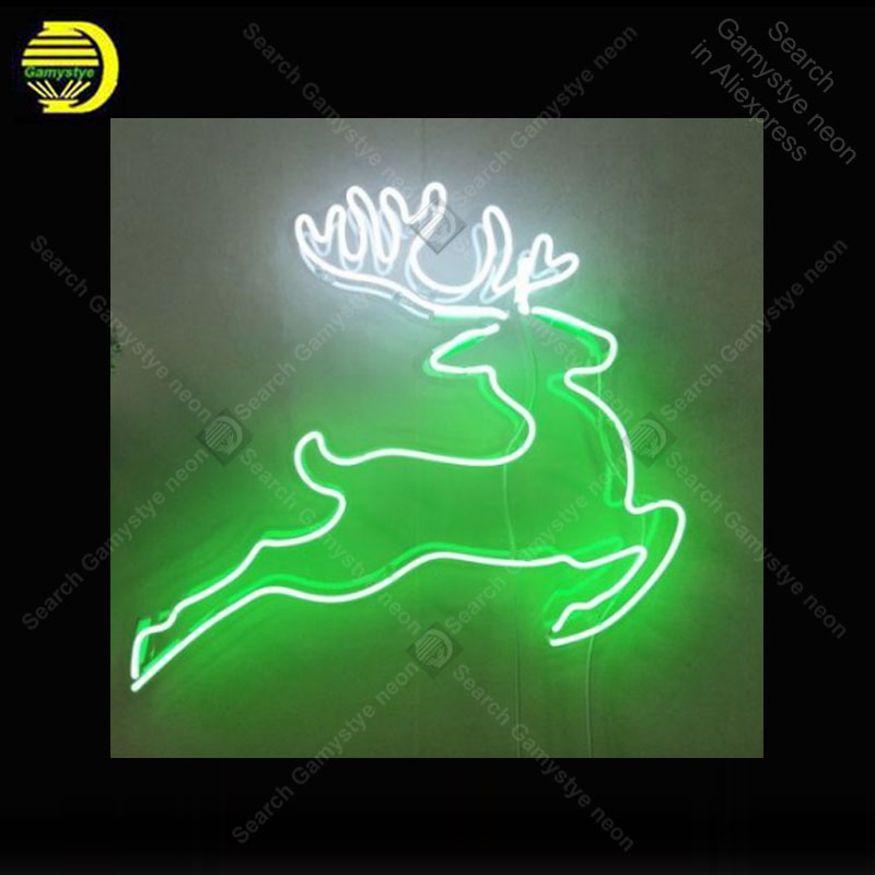 Hunting And Outdoor Shop - 鹿のためのネオンライトアップウォールサイン,ランニングショップ,ディスプレイ検索,コーヒーの表現,リビングルームの装飾,レレロ