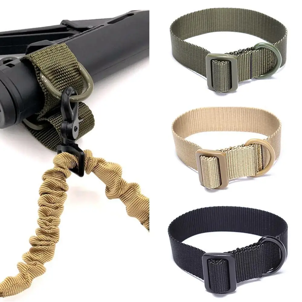 Rifle Sling Swivel - エアガンバットストックスリングアダプターライフルストックガンストラップナイロン調節可能なガンロープストラップベルト狩猟アクセサリー