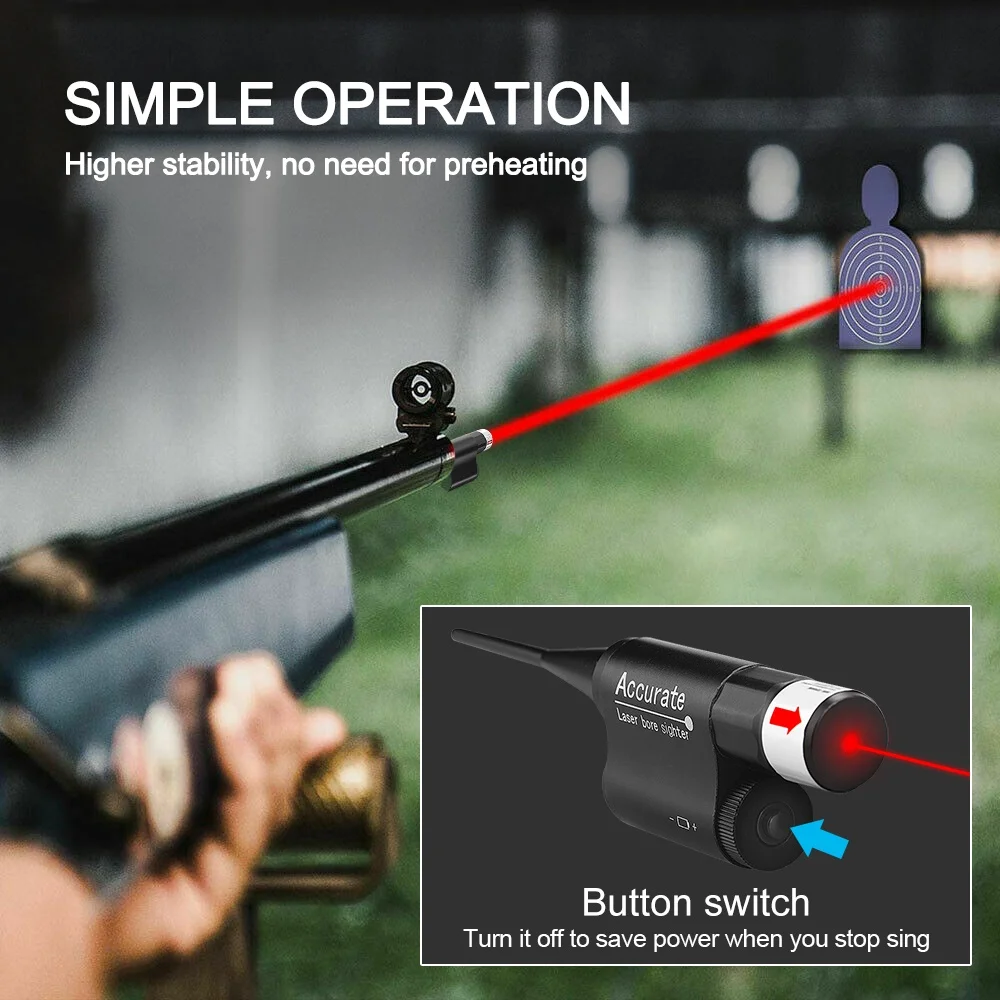 Laser Boresighter Kit - レッドグリーンレーザーサイト ボアサイトキット コリメーター .177～12GA口径 トイガン ピストル