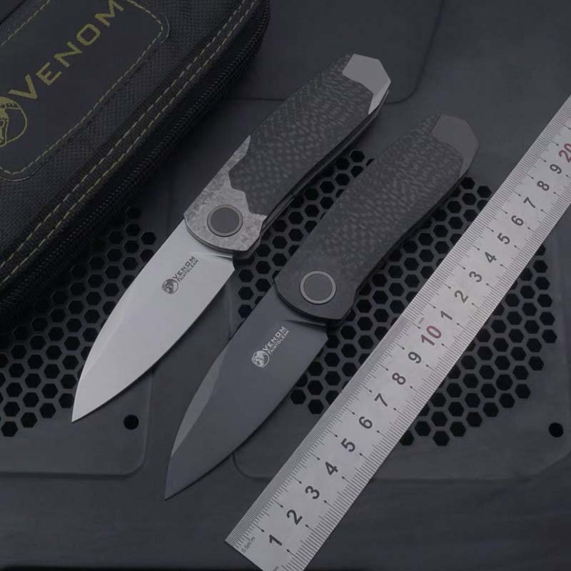 Hunting Camp Outdoor Kitchen - VENOM 新ウェイマンリアル M390 鋼チタン + カーボンファイバーハンドル屋外キャンプ狩猟キッチンサバイバル