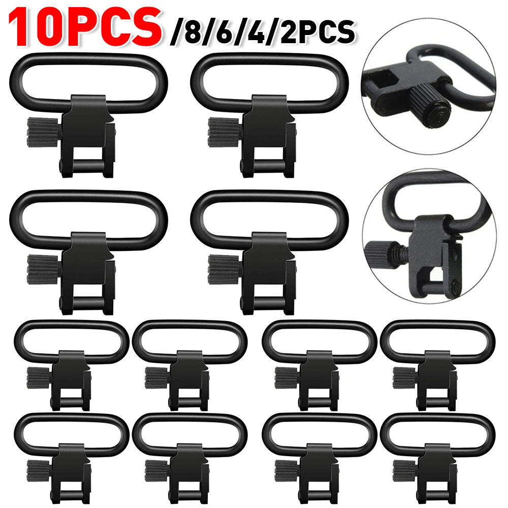 Rifle Sling Swivel - 2-10 個 1 インチ QD スリングスイベルストラップバックルキット戦術ライフルスリングスイベルマウントアダプター取り外し可能なスリングマウントリング屋外用