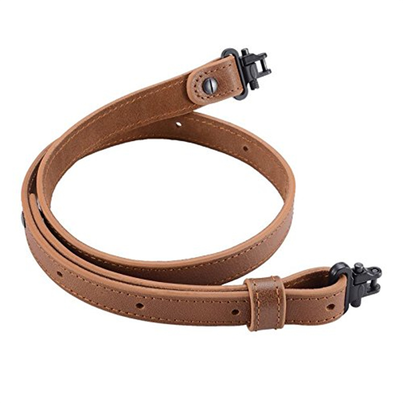 Rifle Sling Swivel - Raiseekライフルガンスリングバッファロー牛革レザー、ミルスペックススイス、耐久性のあるガンストラップ、メタルハードウェア1 