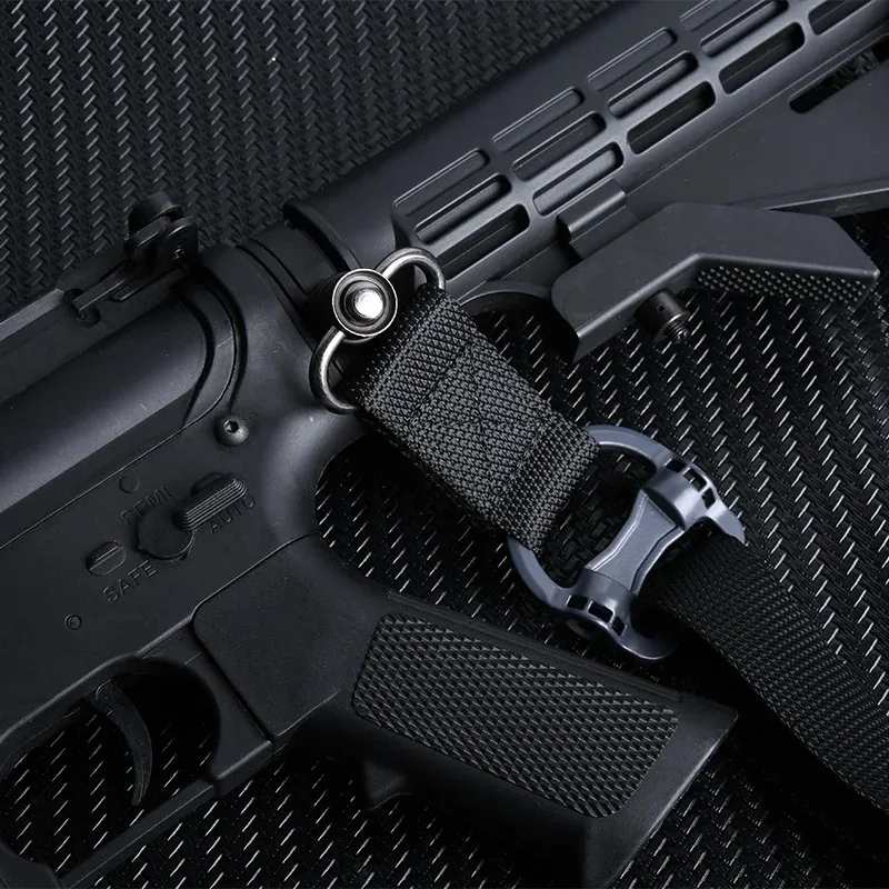 Rifle Sling Swivel - 調整可能なMS4ライフルスリングQDメタルスイベルストラップ回転式モールナイロン2ポイントマルチタスククイックリリースハンティングアクセサリー
