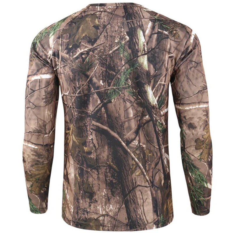 メンズ長袖カモフラージュTシャツ,通気性,速乾性,アウトドア - Outdoor Hunting T Shirts のレビューと価格