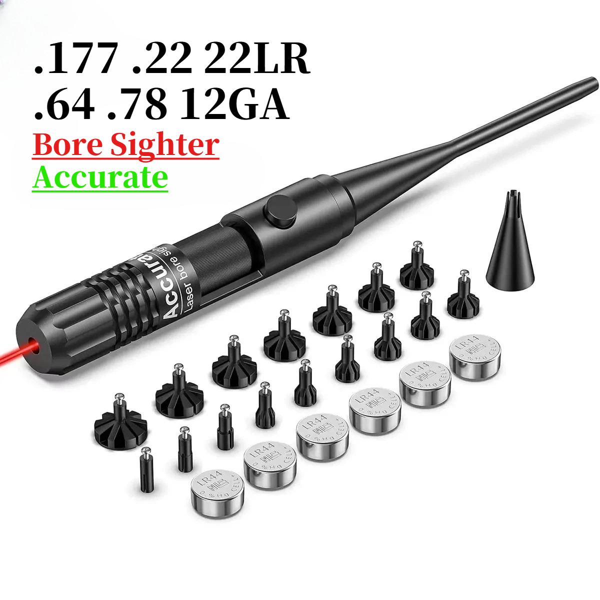 戦術的なグリーンレッドレーザーボアサイトキット .177 . - Laser Boresighter Kit のレビューと価格