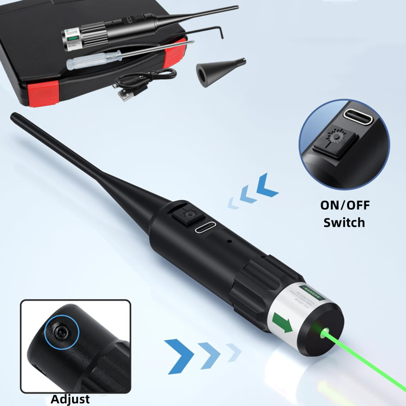 充電式レーザーボアサイトキット 32 アダプター口径 .17 - Laser Boresighter Kit のレビューと価格