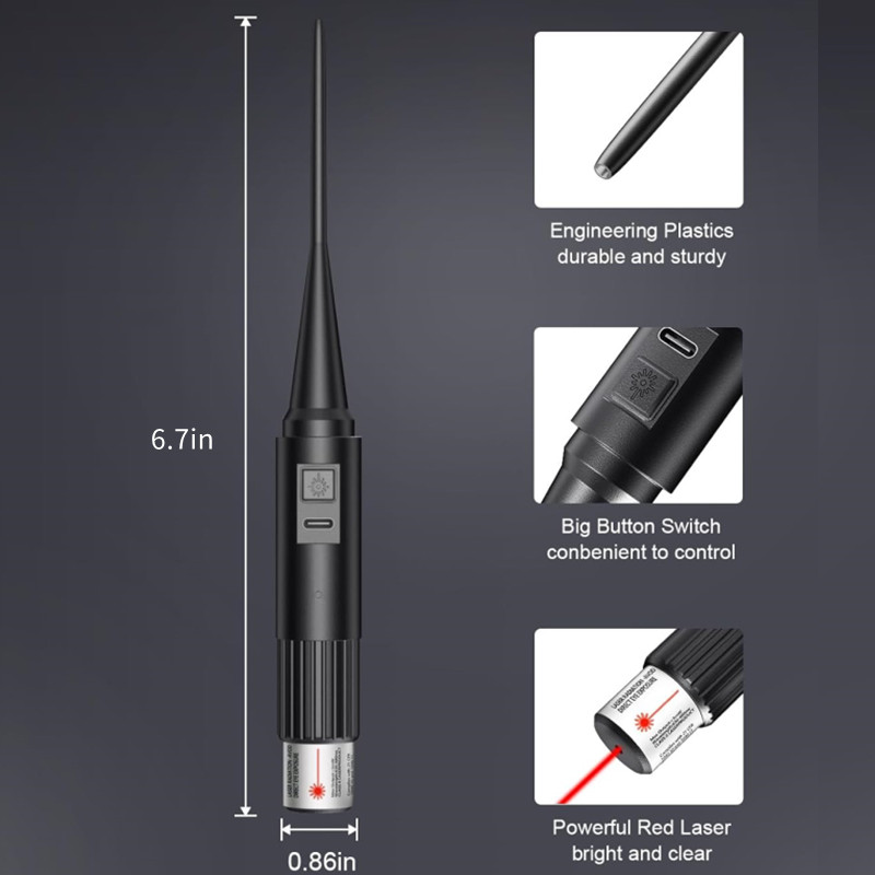 充電式レーザーボアサイトキット 32 アダプター口径 .17 - Laser Boresighter Kit のレビューと価格
