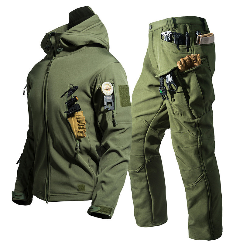 新作ソフトシェルタクティカルジャケット メンズ 冬用フリース - Hunting & Outdoor Supplies Vanderbijlpark Photos のレビューと価格