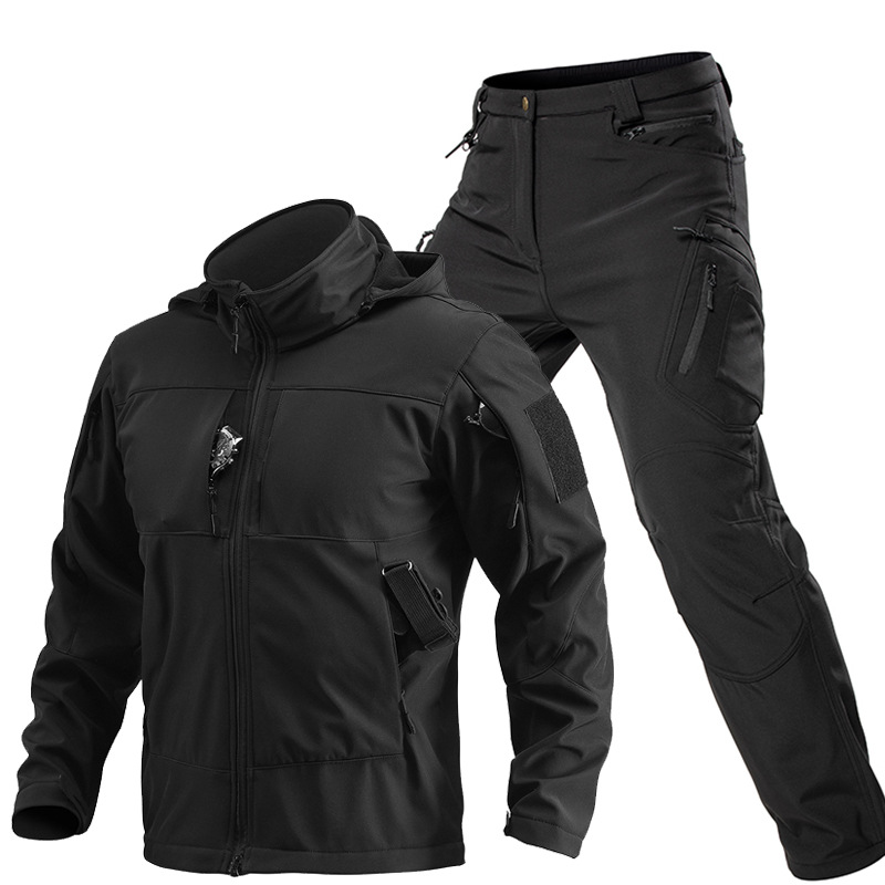 男性用アウトドアタクティカルソフトシェルスーツ フード付きフ - Hunting & Outdoor Supplies Vanderbijlpark Photos のレビューと価格