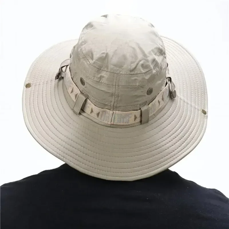 夏の男性バケットハット屋外 UV 保護つば広パナマサファリ狩 - Hunting And Outdoor Shop のレビューと価格