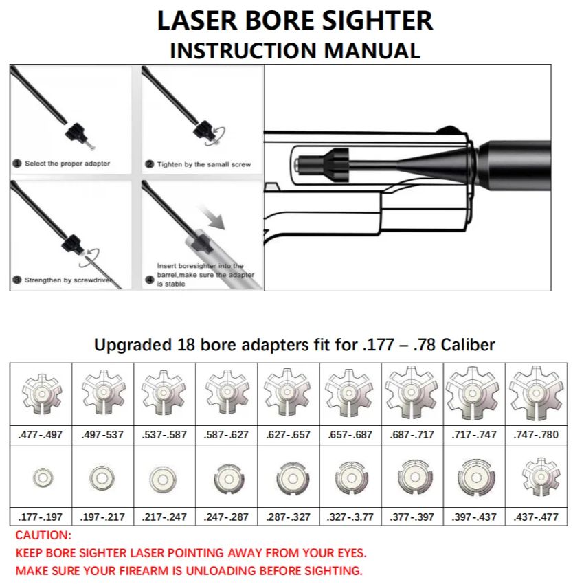 充電式 USB 充電レーザーボアサイターキット 18 アダプ - Laser Boresighter Kit のレビューと価格