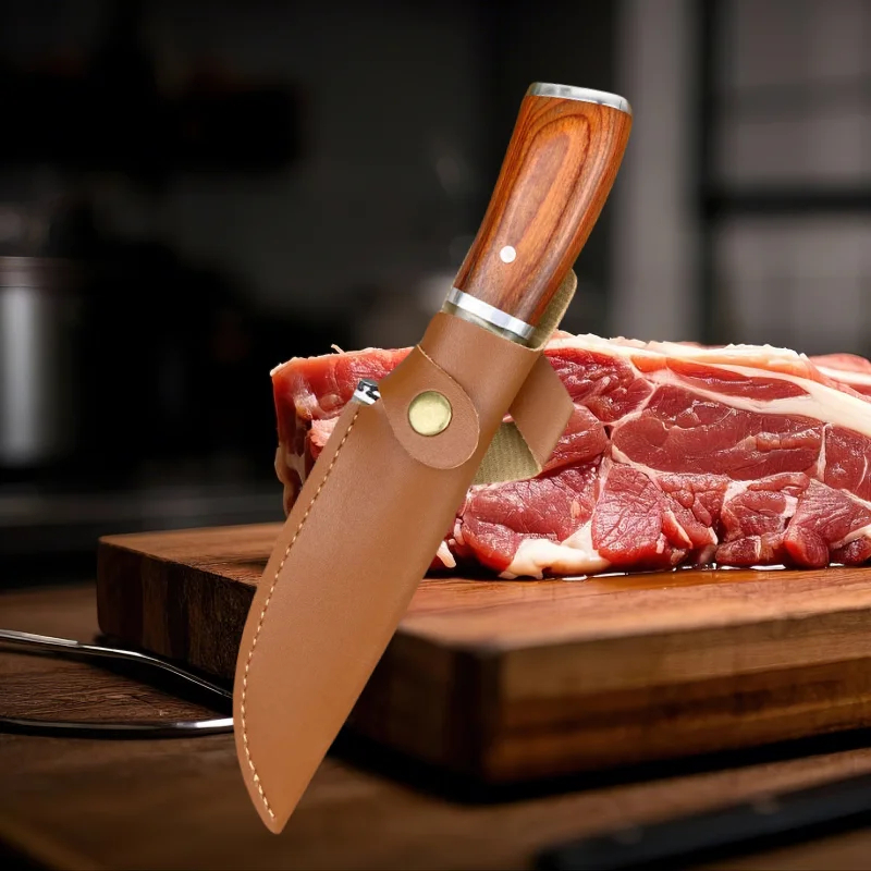 4インチ肉切り包丁狩猟用ナイフ高級色付き木製ハンドル骨抜きナ - Hunting Camp Outdoor Kitchen のレビューと価格