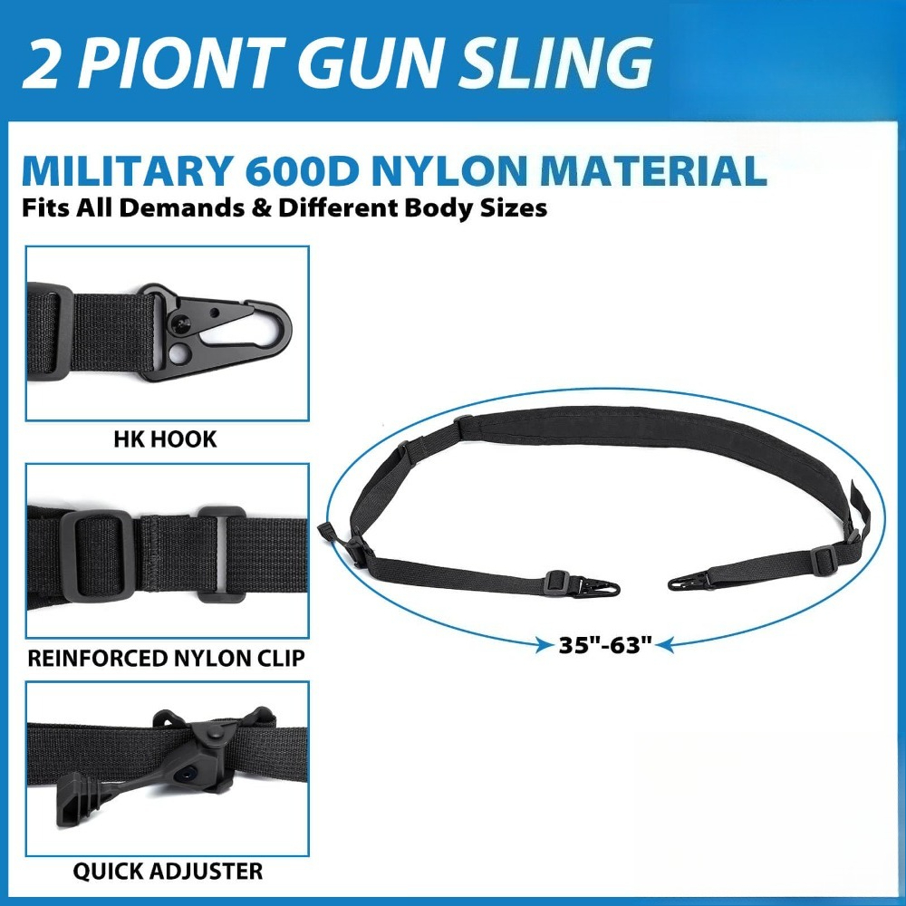 戦術的な2ポイントライフルスリングQDスイベルクイックアジャ - Rifle Sling Swivel のレビューと価格