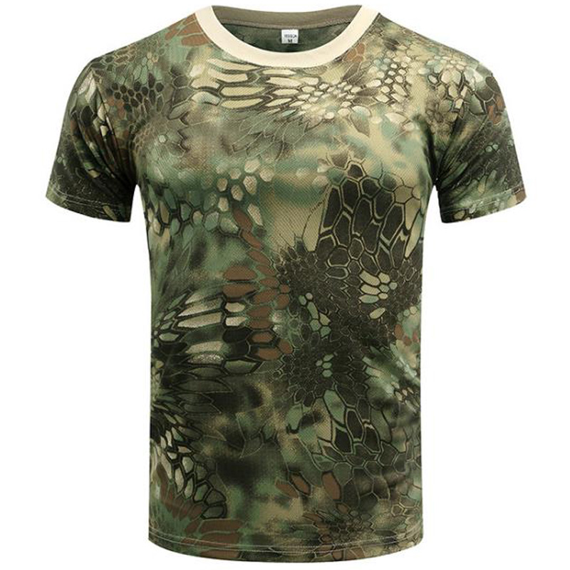 デイリーウェア メンズ タクティカル カモフラージュ Tシャ - Outdoor Hunting T Shirts のレビューと価格