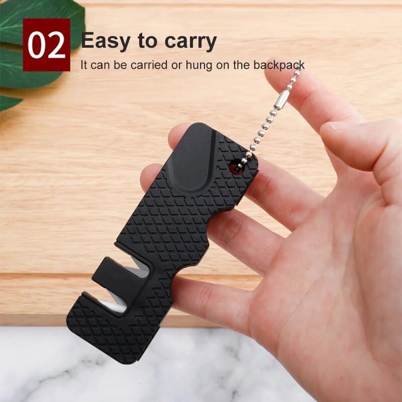 ミニポケットナイフ研ぎ器、2段研ぎツール、包丁、アウトドア、 - Hunting Camp Outdoor Kitchen のレビューと価格