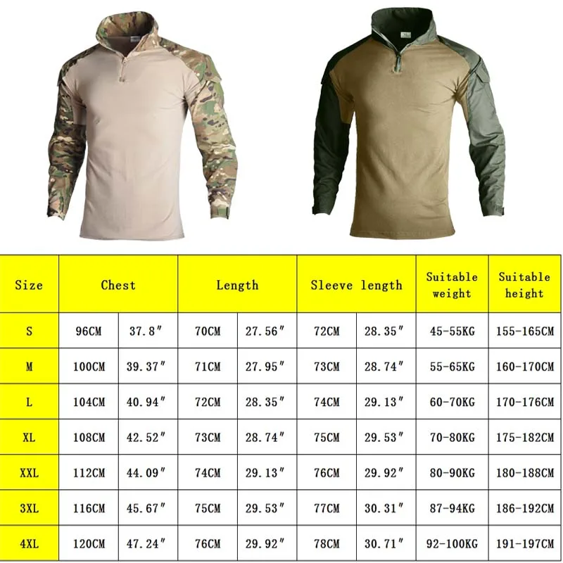 屋外の戦術的なシャツ男性のシャツ Softair 戦闘戦術的 - Outdoor Hunting T Shirts のレビューと価格