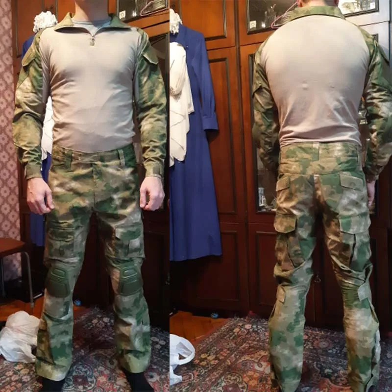 屋外の戦術的なシャツ男性のシャツ Softair 戦闘戦術的 - Outdoor Hunting T Shirts のレビューと価格