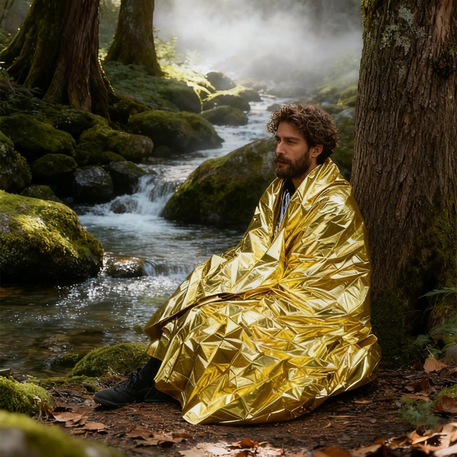 サバイバルブランケット反射箔アウトドア用品 130x210c - Outdoor Hunting Blanket のレビューと価格