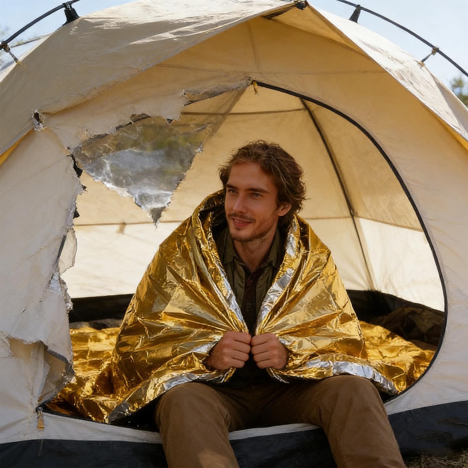サバイバルブランケット反射箔アウトドア用品 130x210c - Outdoor Hunting Blanket のレビューと価格