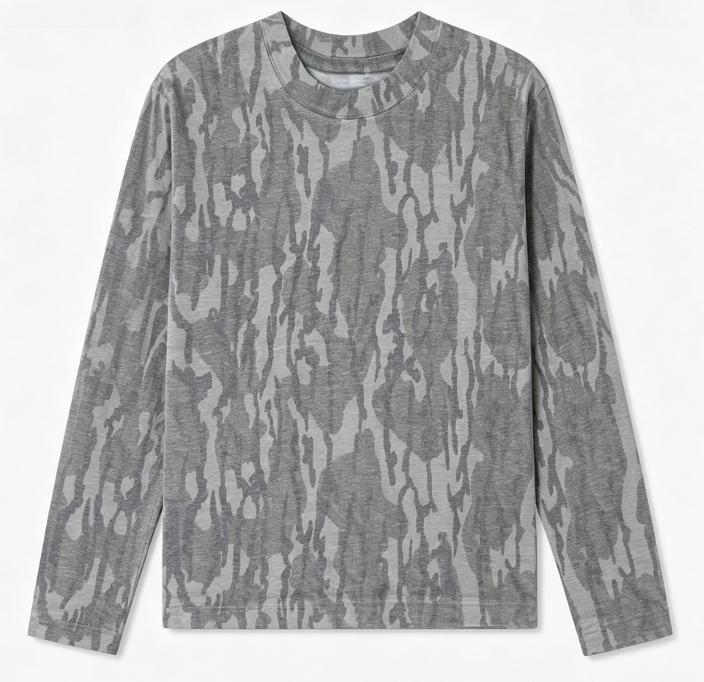 カモフラージュ柄長袖Tシャツ ツリーリーフ迷彩プリント クル - Outdoor Hunting T Shirts のレビューと価格