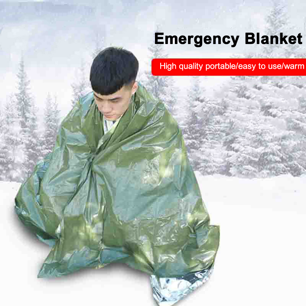 フォイル素材の防寒ブランケット。軽量で防水性があり、ハイキン - Outdoor Hunting Blanket のレビューと価格