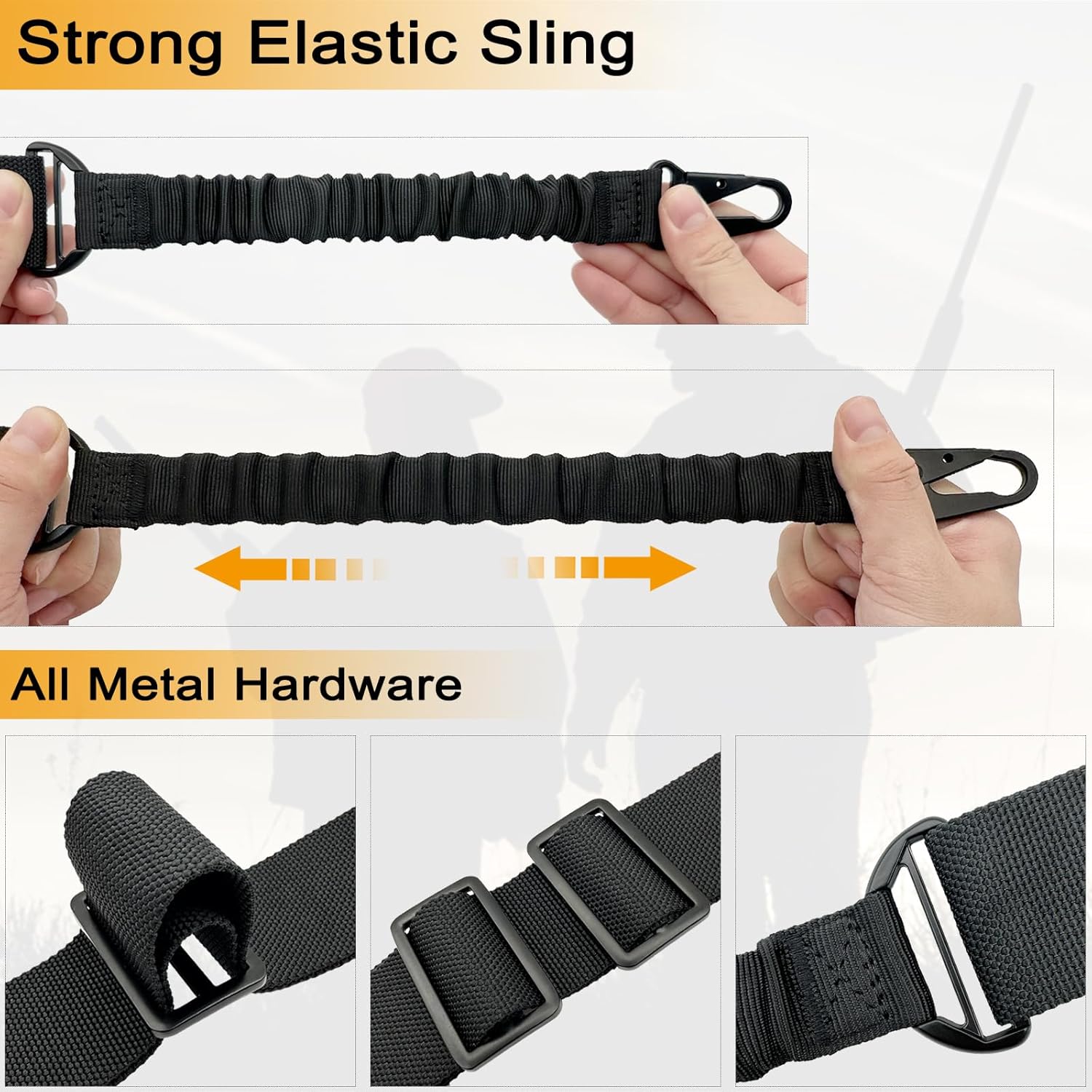 2ポイントQDライフルスリング、長さ調整機能付きマルチミッシ - Rifle Sling Swivel のレビューと価格