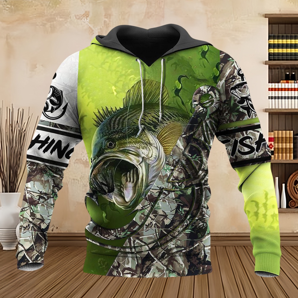 ワイルドフィッシングプリント3Dカジュアルフーディー メンズ - Wildman Hunting & Outdoor のレビューと価格