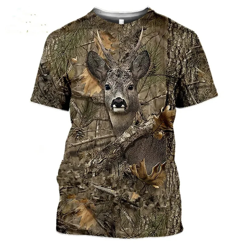 2026 迷彩狩猟動物イノシシ 3d Tシャツ夏カジュアルメ - Wildman Hunting & Outdoor のレビューと価格
