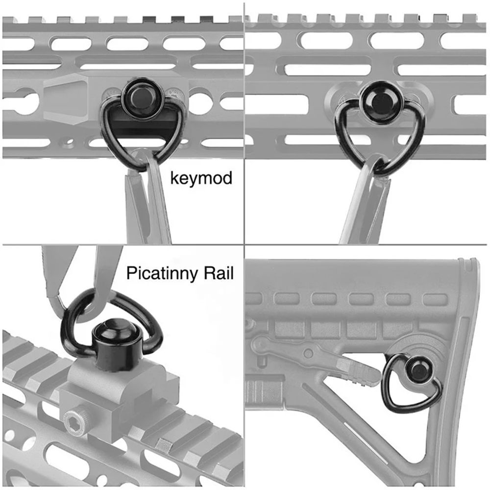 QD クイックリリースガンスリングスイベルバックルハート型ス - Rifle Sling Swivel のレビューと価格